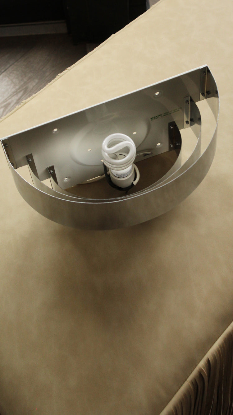Vintage Deco Revival Chrome Wall Sconces