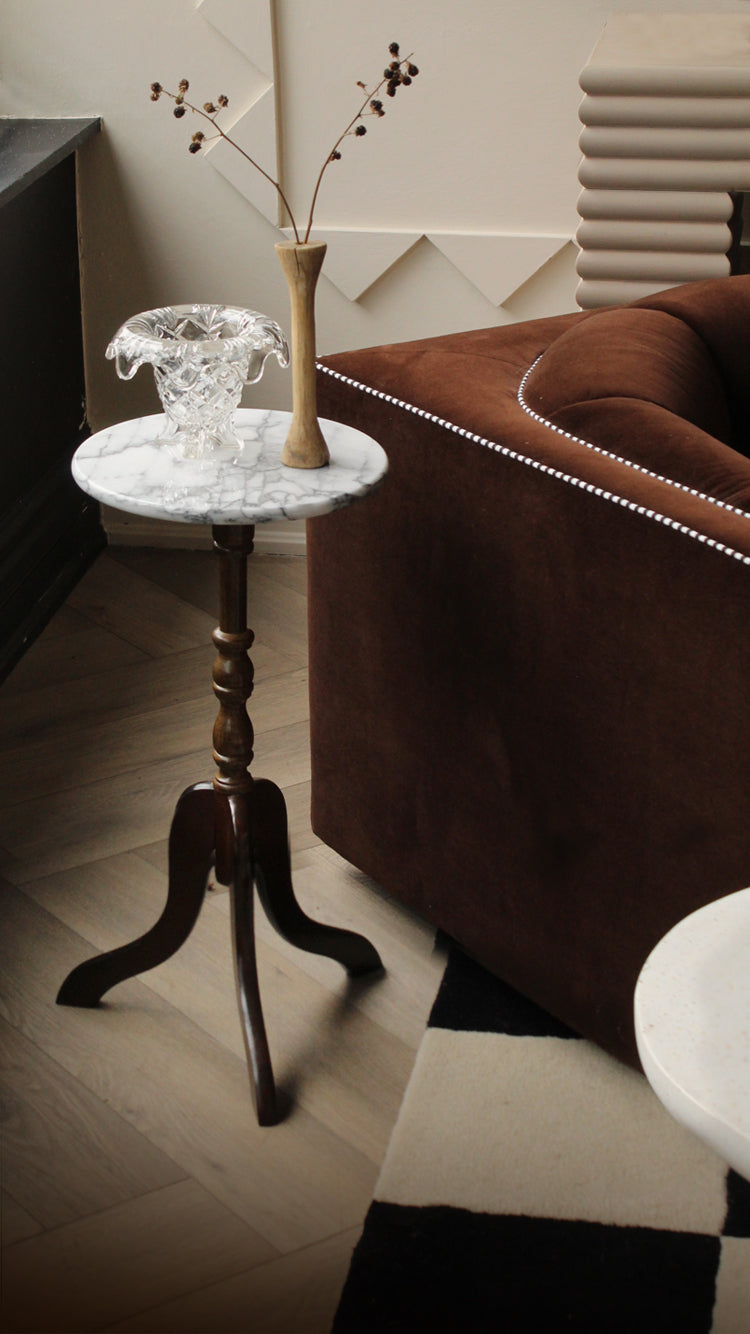 Vintage Marble Topped Drink Table