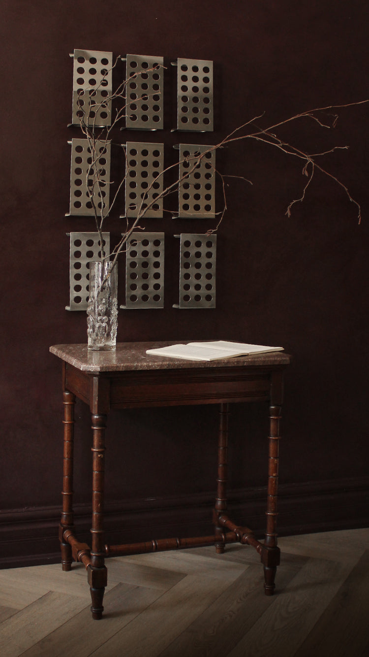 Vintage Marble-Topped Accent Table