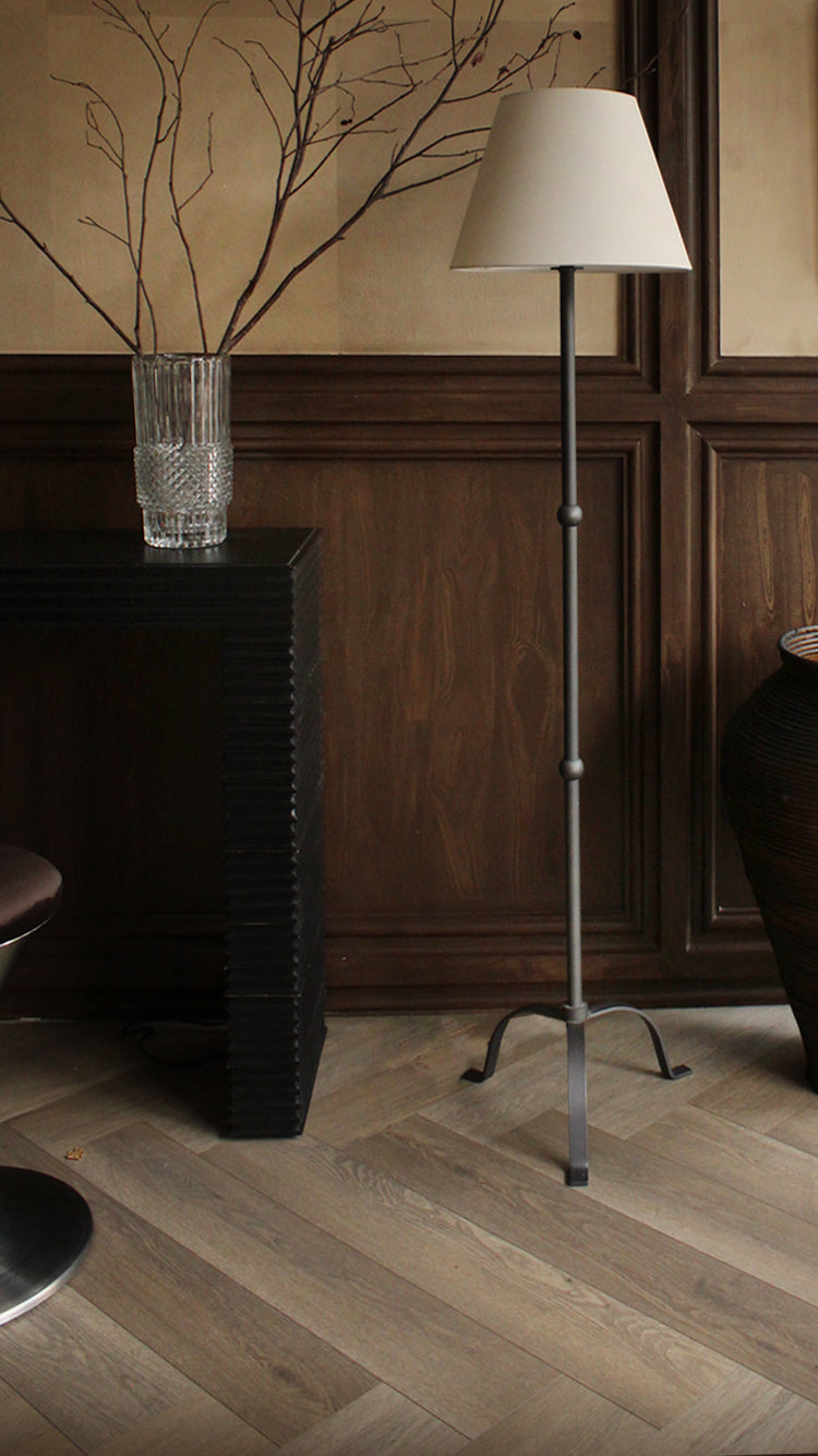Vintage Tripod Metal Floor Lamp