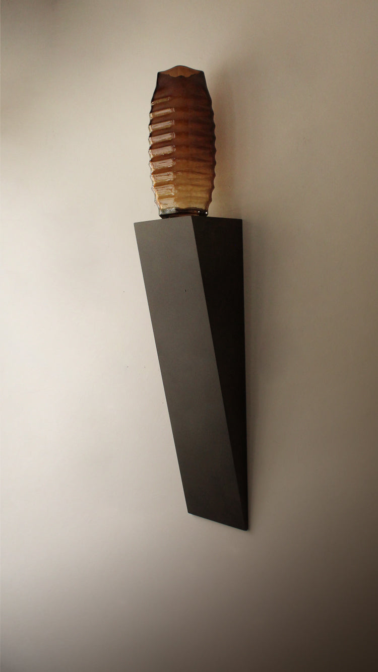 Vintage Triangular Post Modern Wall Shelf