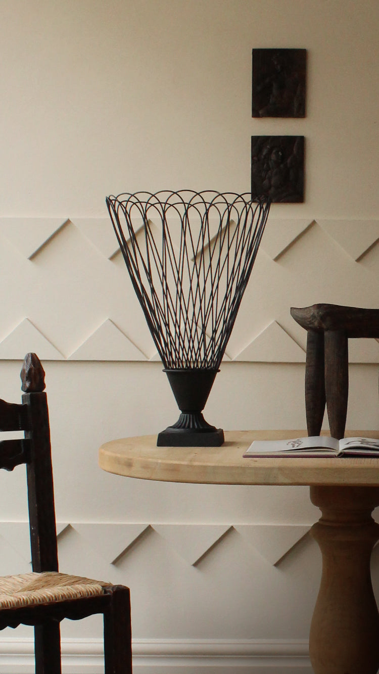 Vintage Metal Wire Urn