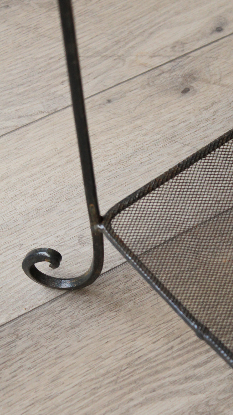 Vintage Woven Distressed Metal Pedestal