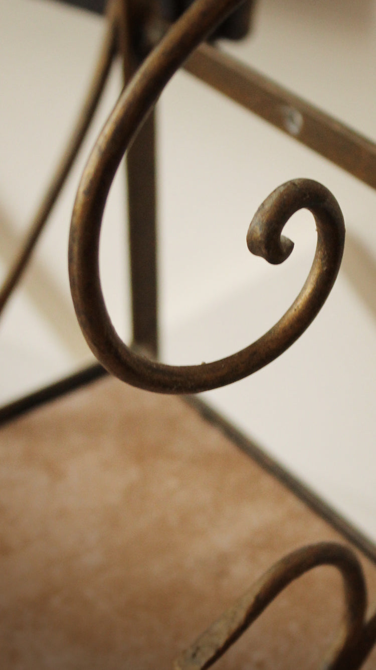 Vintage Metal & Italian Tile Shelf