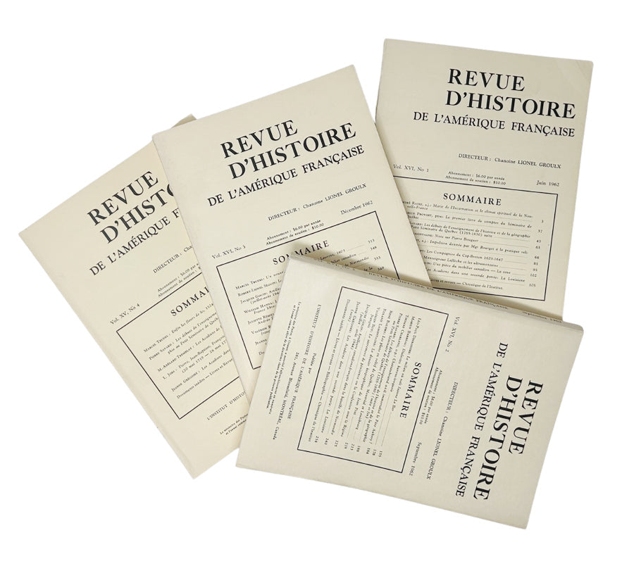 Revue d'histoire de l'Amérique Française 1962 Softcovers