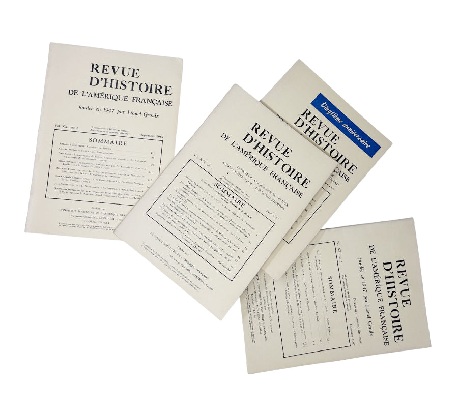 Revue d'histoire de l'Amérique Française 1967 Softcovers