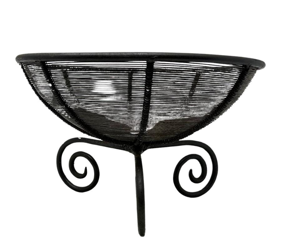 Vintage Tripod Wire Bowl