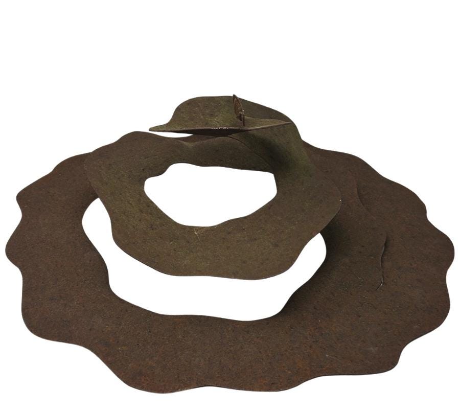 Distressed Metal Sculptural Wall Hanging