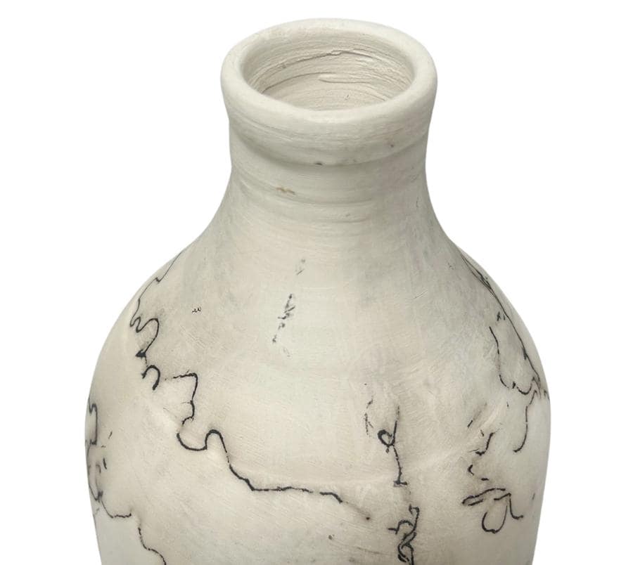 Vintage Raku Horse Hair Vessel