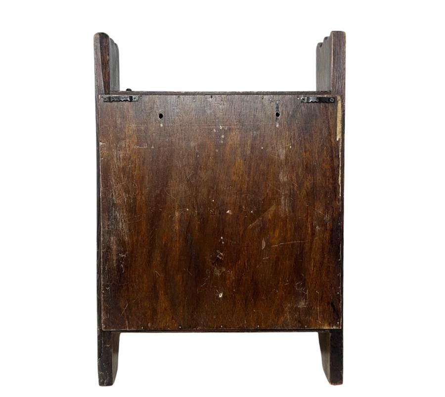Vintage Brutalist Folk Art Wall Cabinet