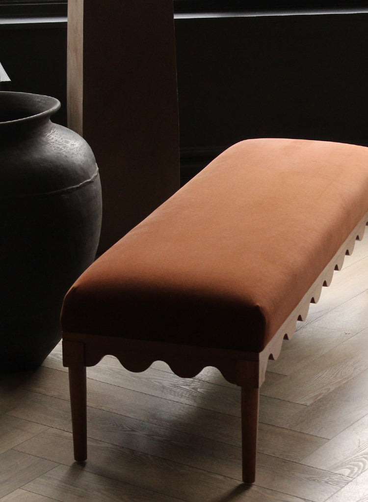 Bonheur Scalloped Bench