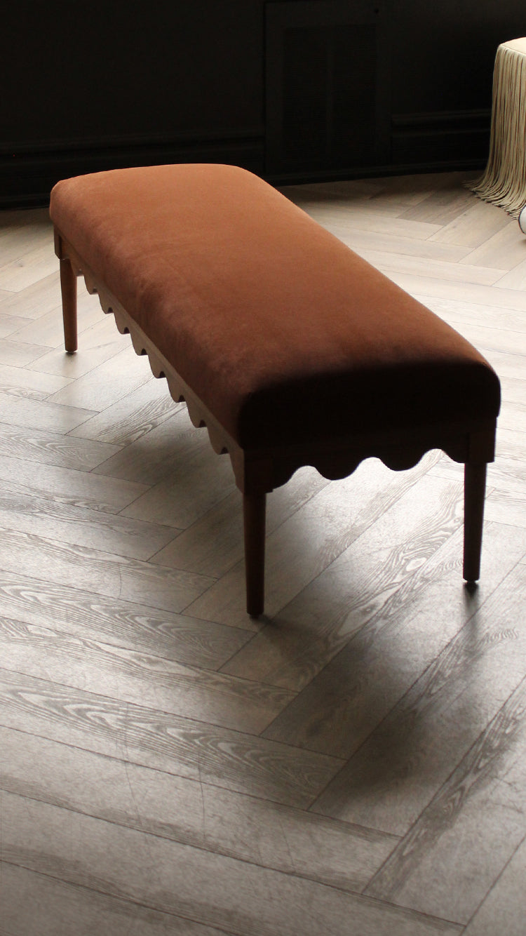 Bonheur Scalloped Bench