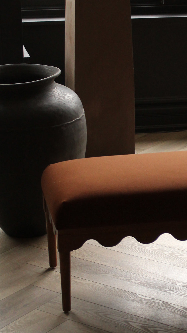Bonheur Scalloped Bench