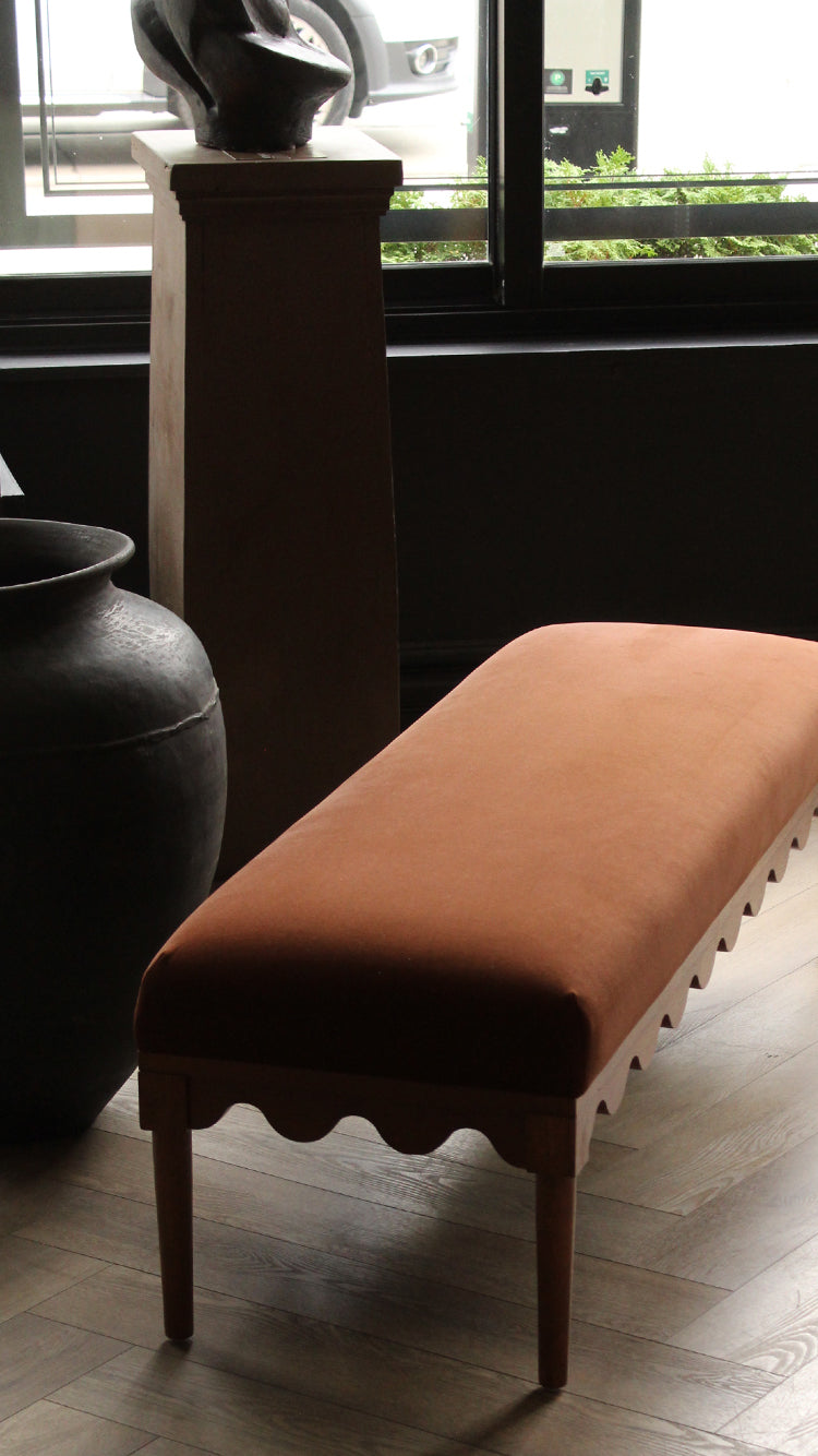 Bonheur Scalloped Bench