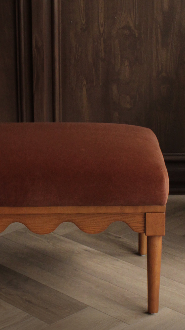 Bonheur Scalloped Bench