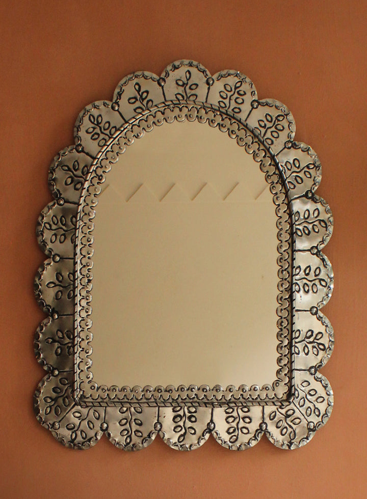 Vintage Punched Tin Mexican Mirror