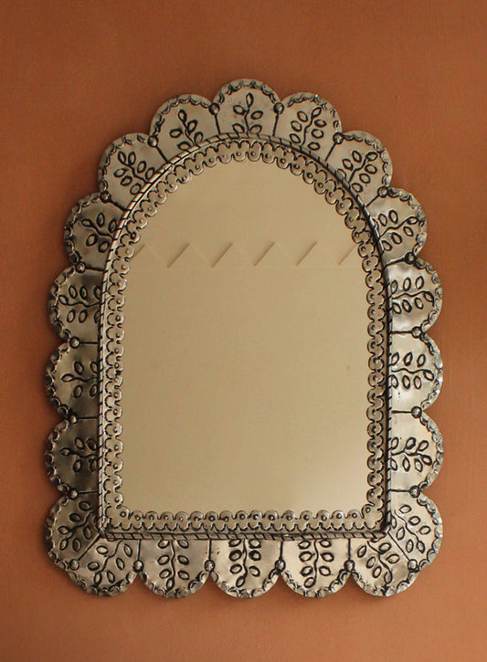 Vintage Punched Tin Mexican Mirror