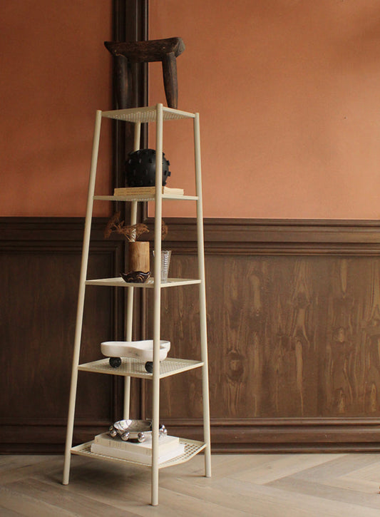 Vintage Industrial Perforated Metal Shelf