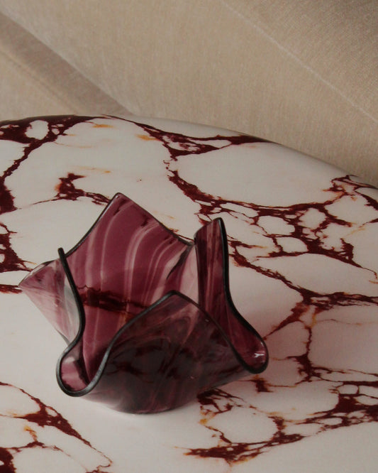 Art Glass Handkerchief Vessel
