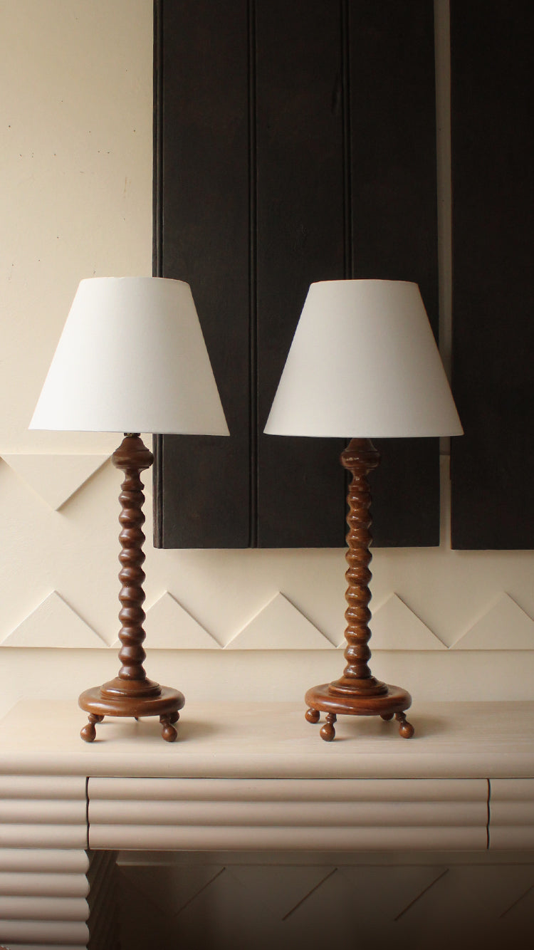 Pair of Folk Art Table Lamps