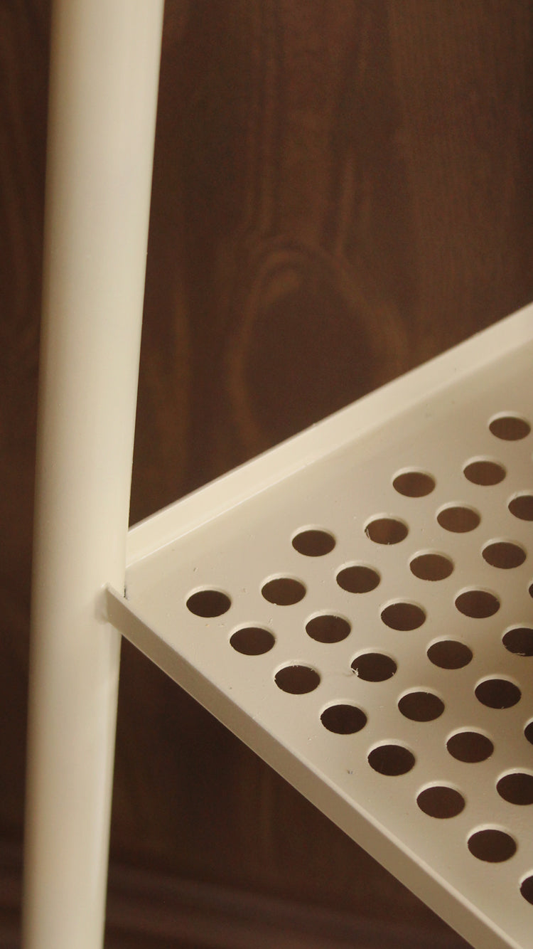 Vintage Industrial Perforated Metal Shelf