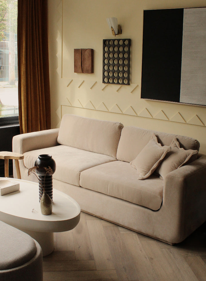 Mirriane Washed Velvet Sofa