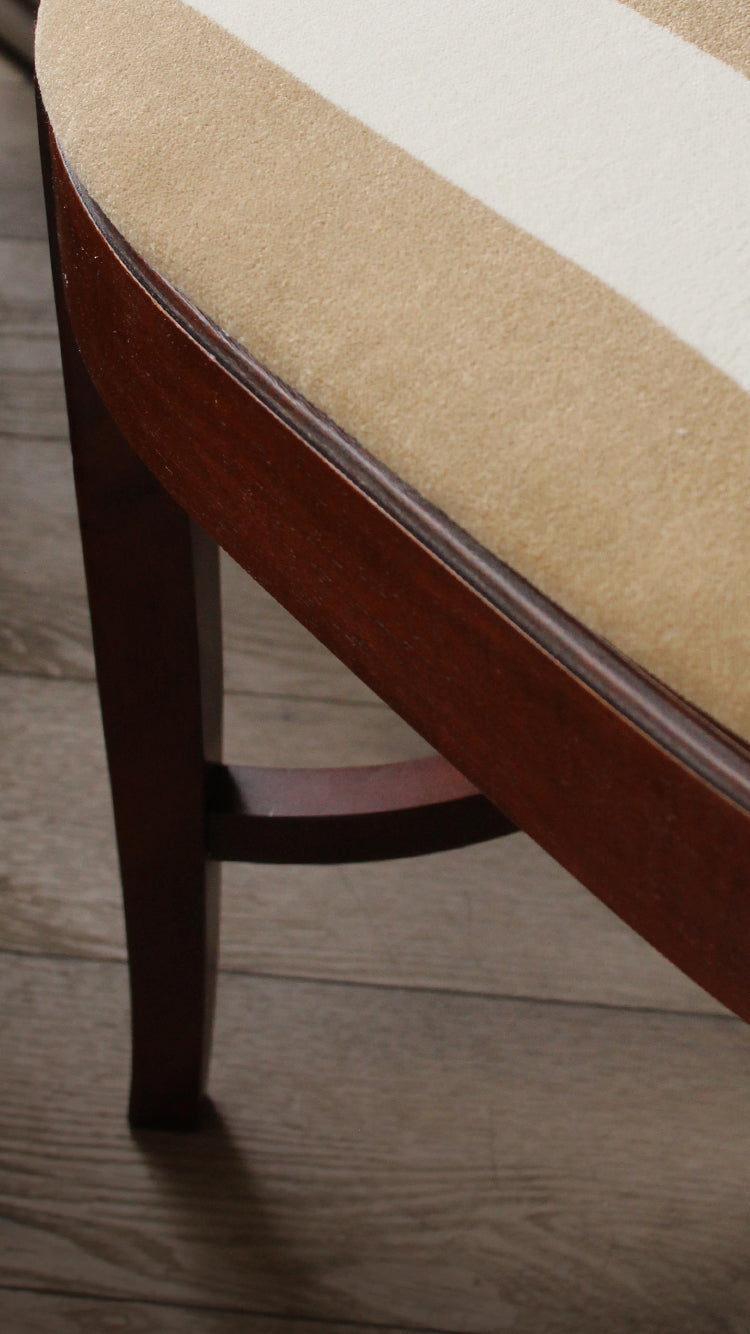 Vintage Striped Oval Stool