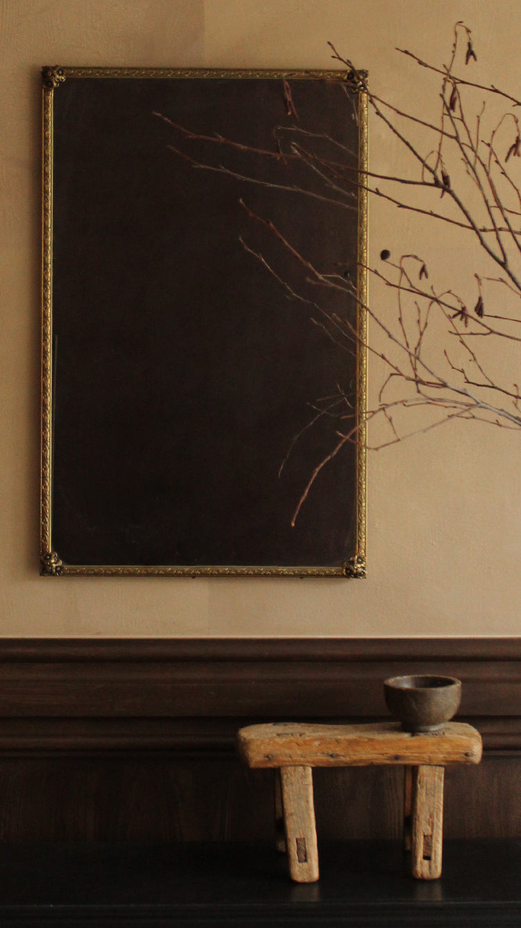 Vintage Rosette Brass Mirror
