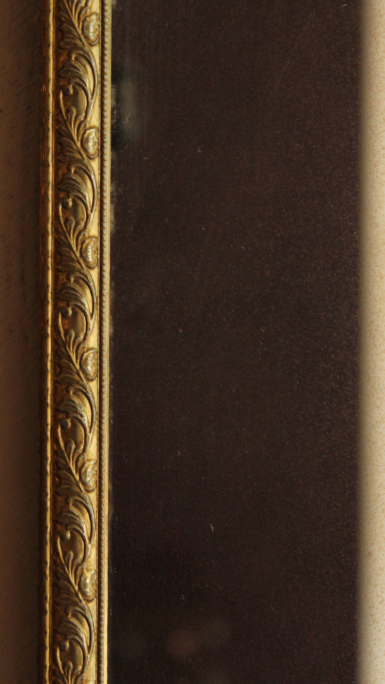 Vintage Rosette Brass Mirror
