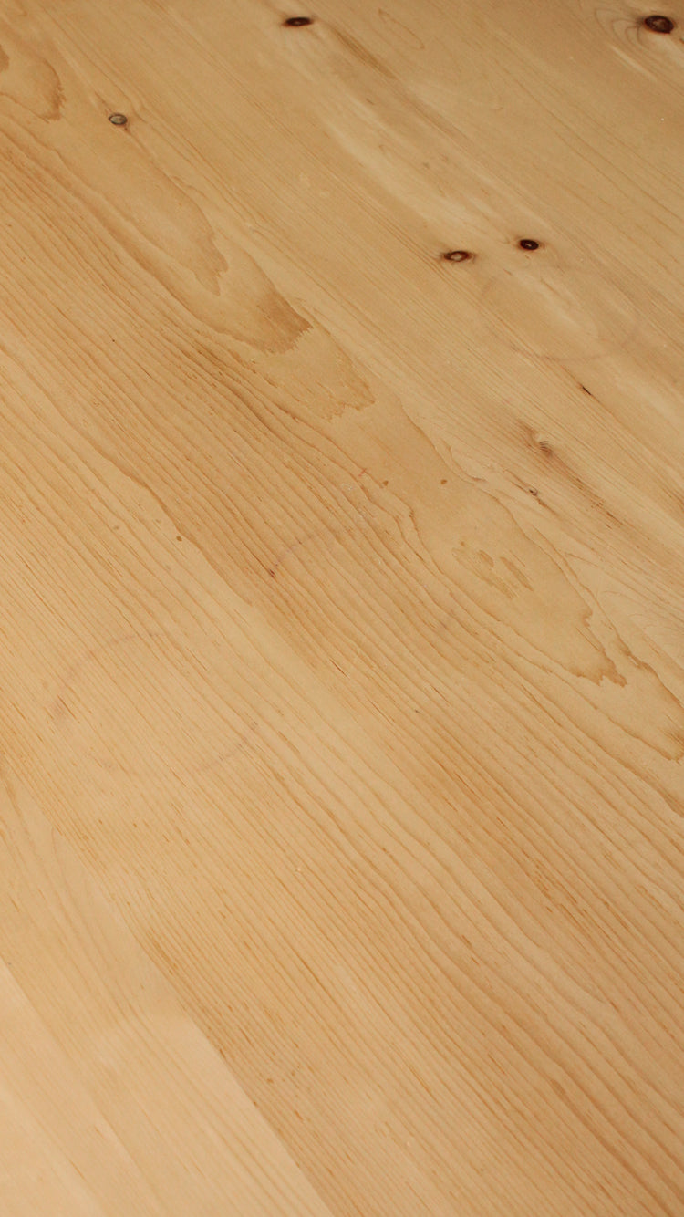 Vintage Raw Wood Oval Table