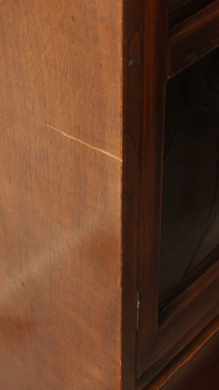 Vintage Hutch With Convex Glass Doors