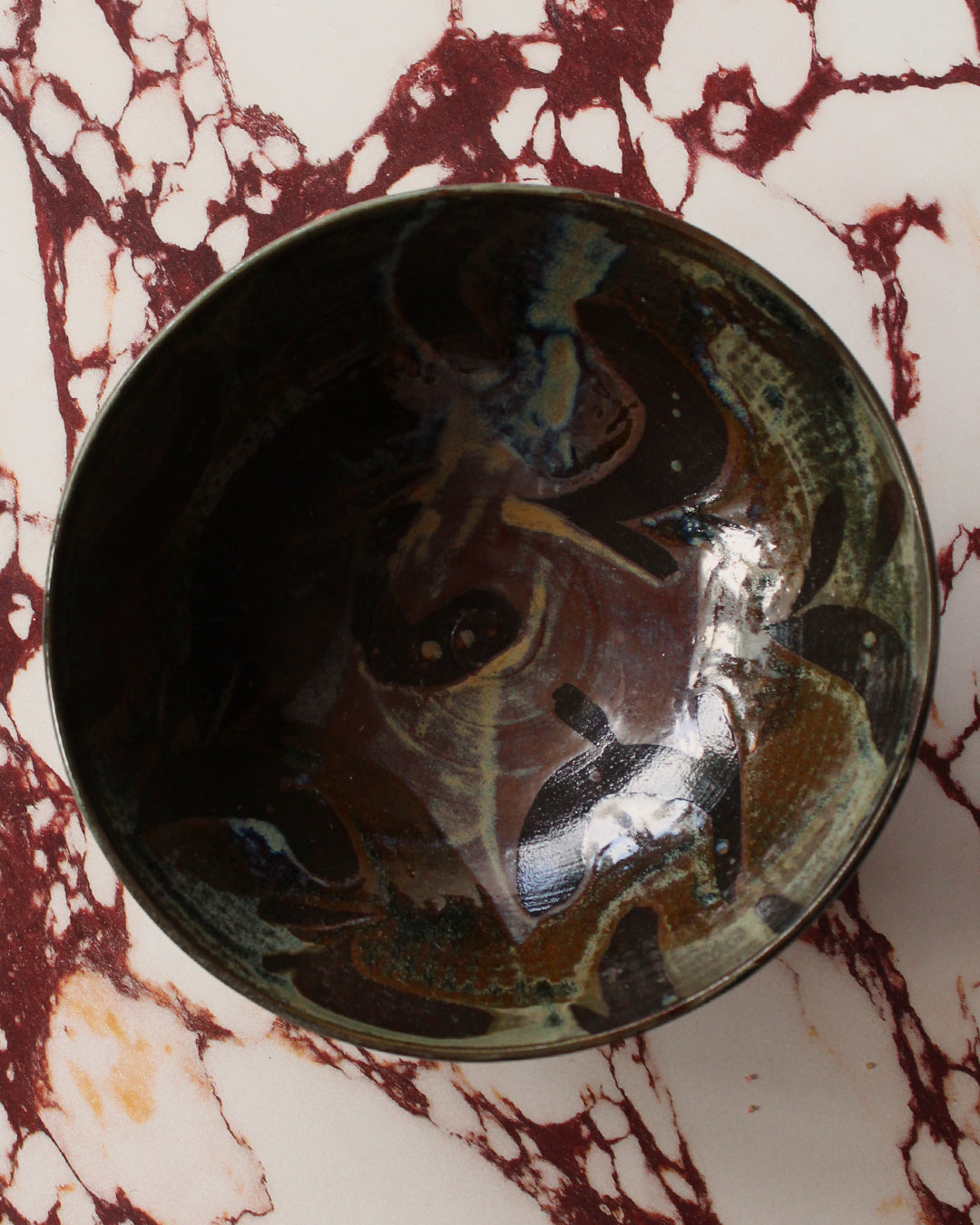 Vintage Glazed Studio Pottery Bowl