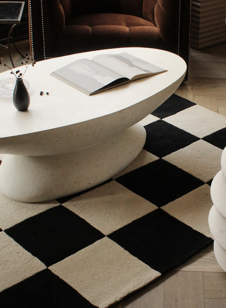 Hand Tufted Checkered Area Rug