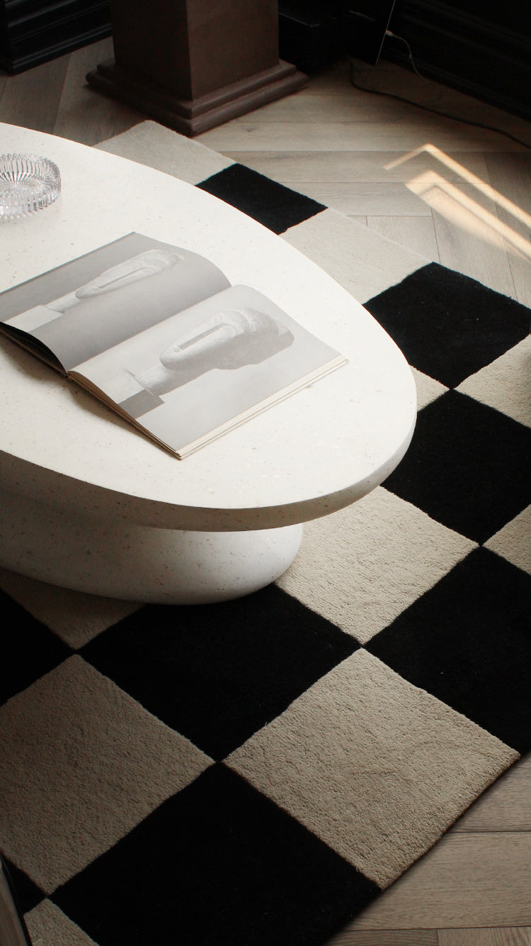 Hand Tufted Checkered Area Rug