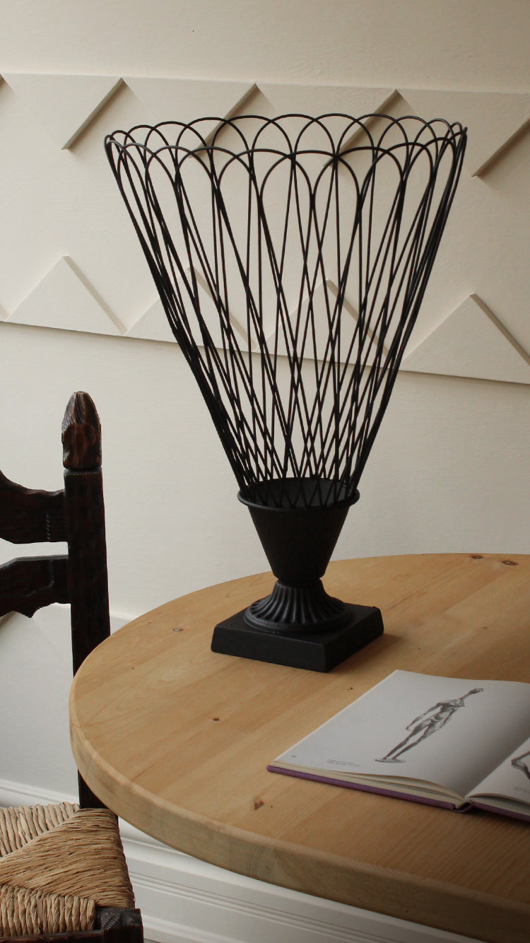 Vintage Metal Wire Urn