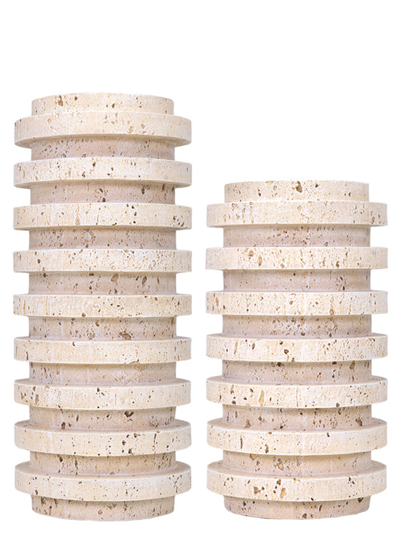 Belisario Faux Travertine Vase