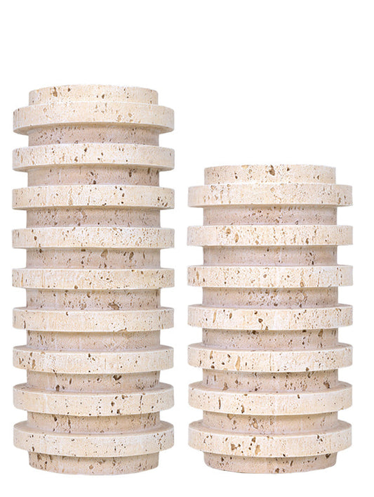 Belisario Faux Travertine Vase