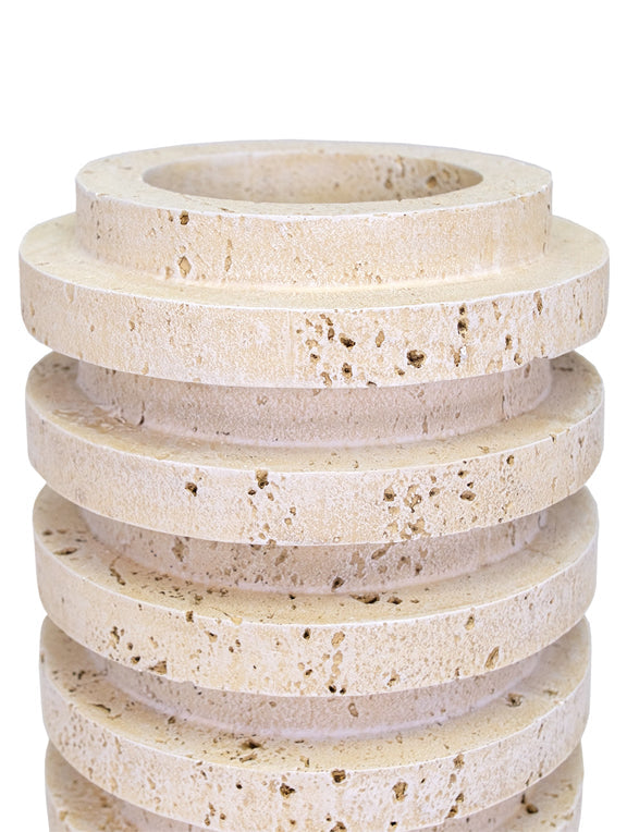 Belisario Faux Travertine Vase