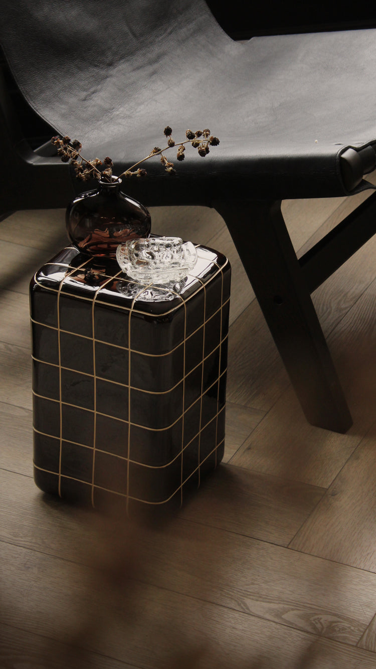 Reactive Glaze Ceramic Side Table