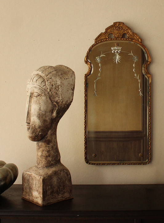 Antique Italian Wooden Frame Mirror