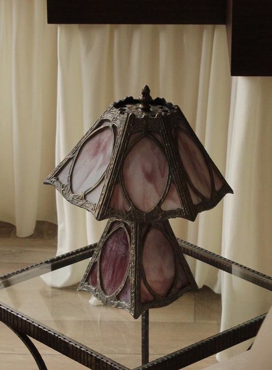 Vintage Art Glass Table Lamp