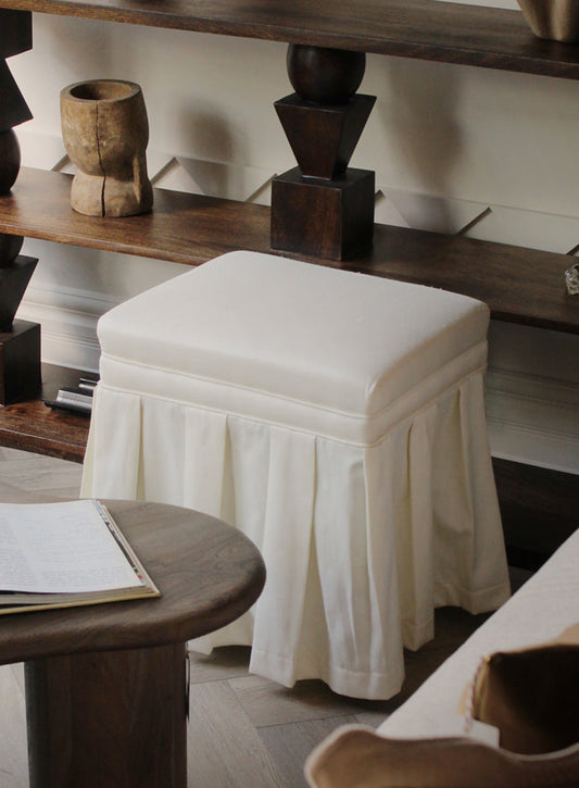 Vintage Skirted Ottoman