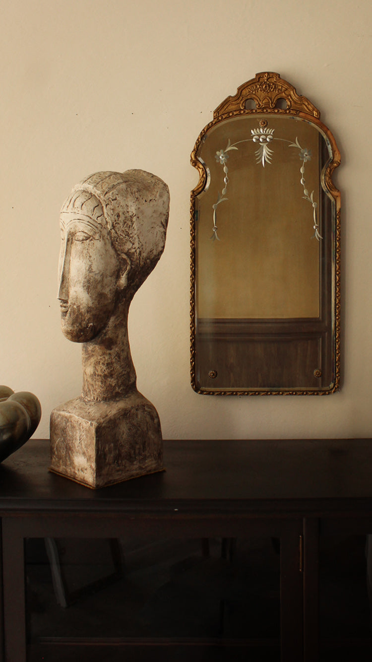 Antique Italian Wooden Frame Mirror