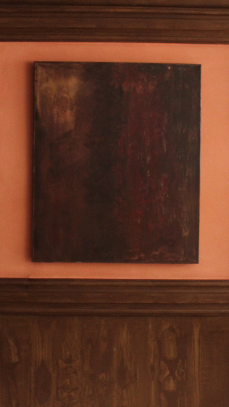 Vintage Abstract Original Painting From Quebec