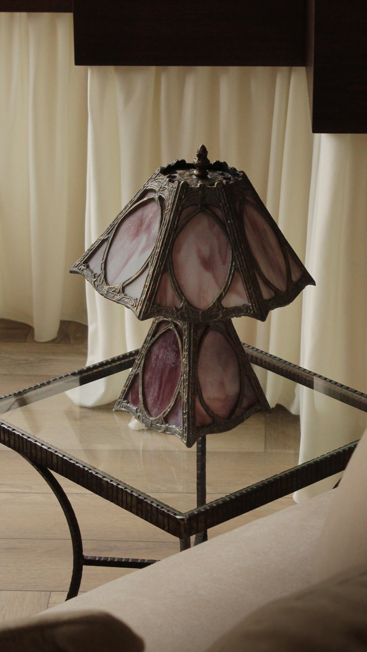 Vintage Art Glass Table Lamp