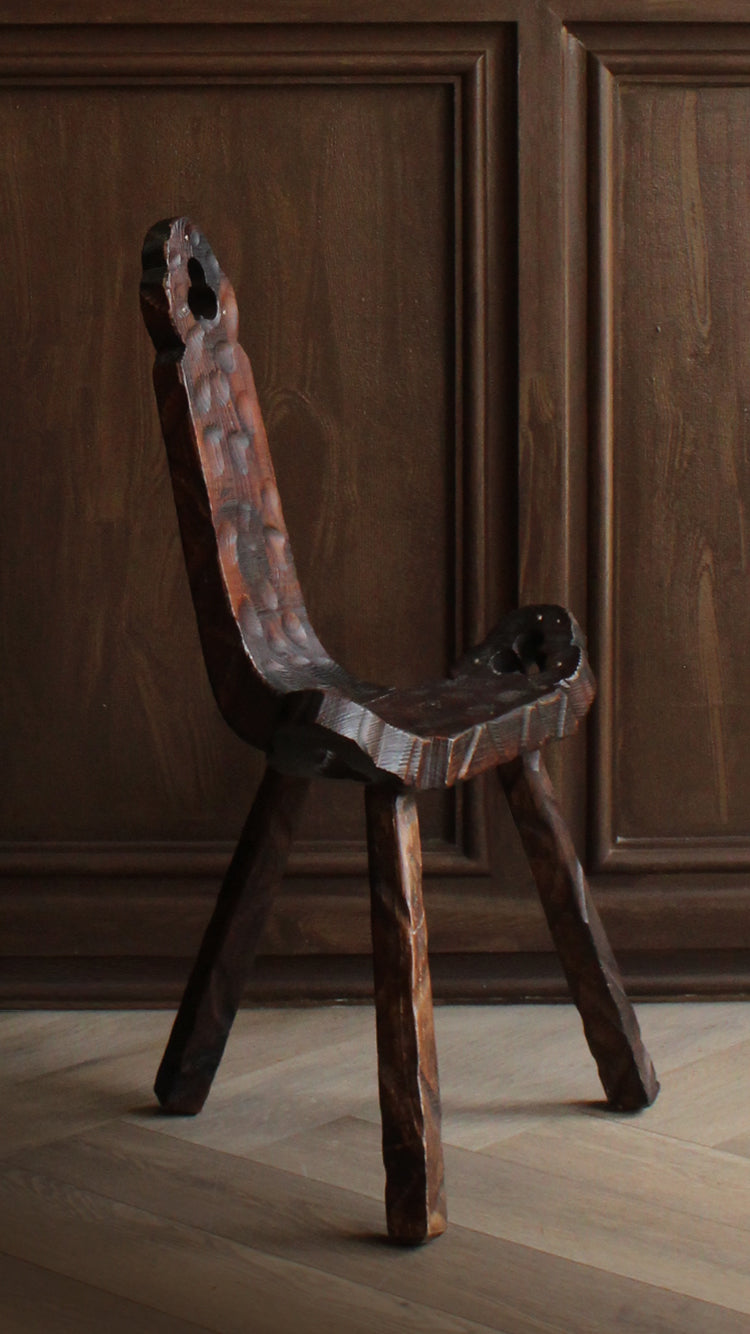 Antique Tripod Birthing Chair