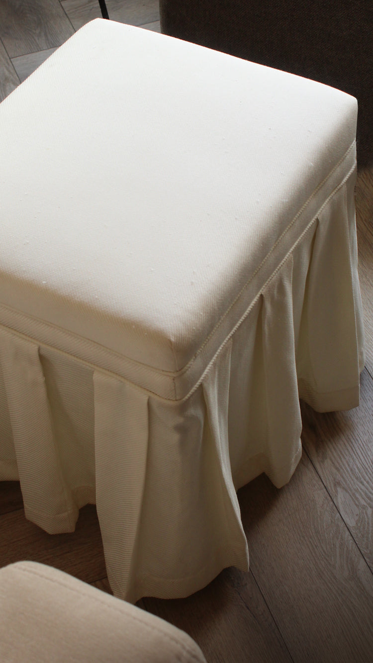 Vintage Skirted Ottoman