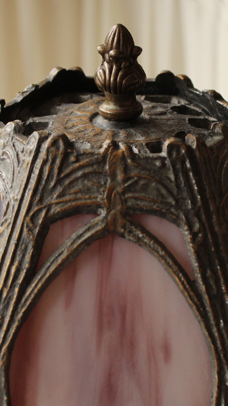 Vintage Art Glass Table Lamp