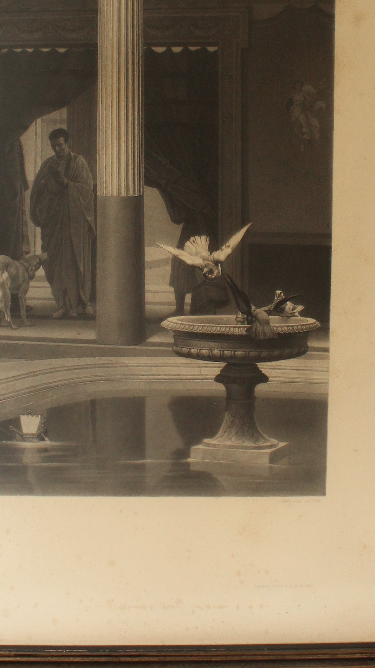 Distressed Vintage 'Le Gynécée' Framed Print by Gustave Boulanger