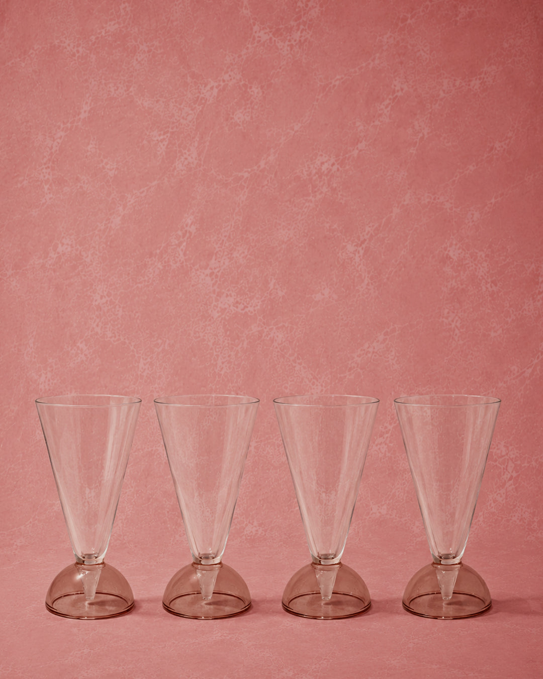 Set of 4 Vintage Luigi Bormiolo Tintoretto Crystal Glasses